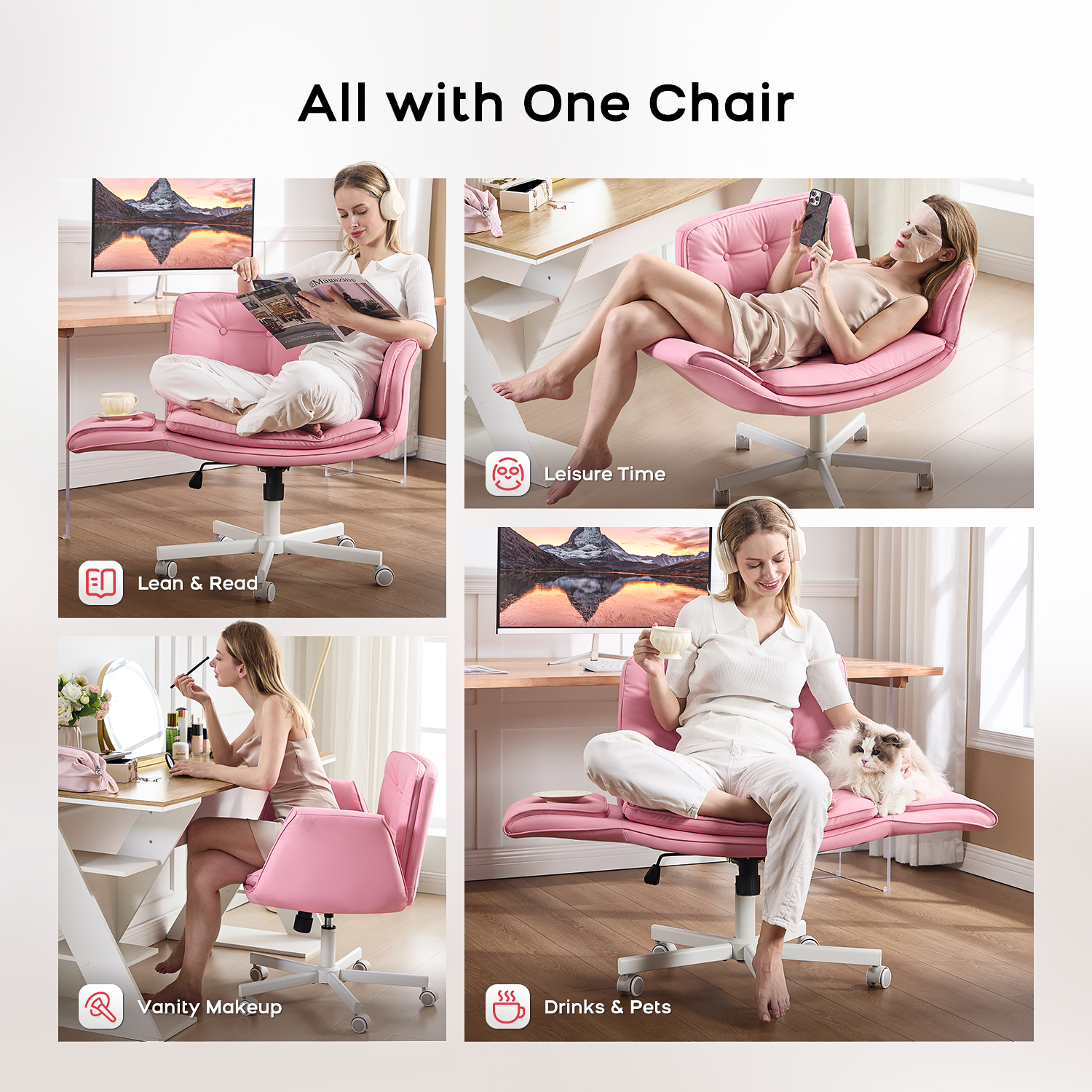 Criss Cross Chair - Pink